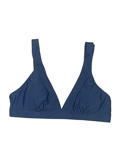 Pre-owned Cupshe Swimsuit Top Blue Solid Pattern Swimwear