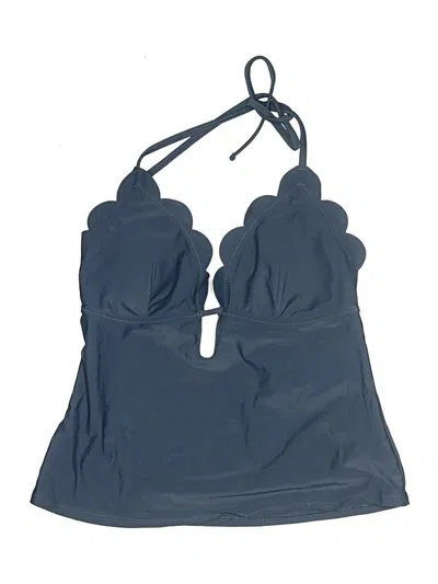 Pre-owned Cupshe Swimsuit Top Blue Solid Pattern Swimwear