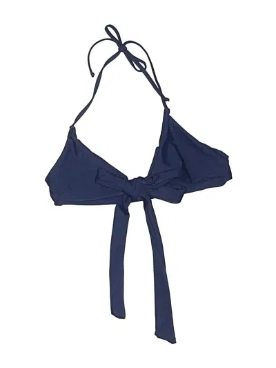 Pre-owned Cupshe Swimsuit Top Blue Solid Pattern Swimwear