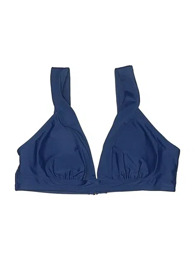 Cupshe Swimsuit Top Blue Solid Pattern Swimwear