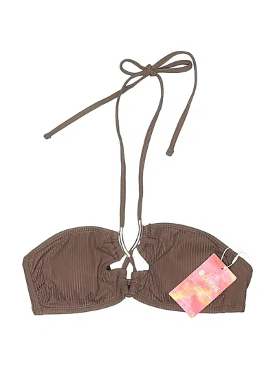 Cupshe Swimsuit Top Brown Swimwear