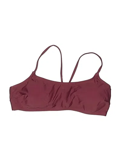 Pre-owned Cupshe Swimsuit Top Burgundy Solid Pattern Swimwear