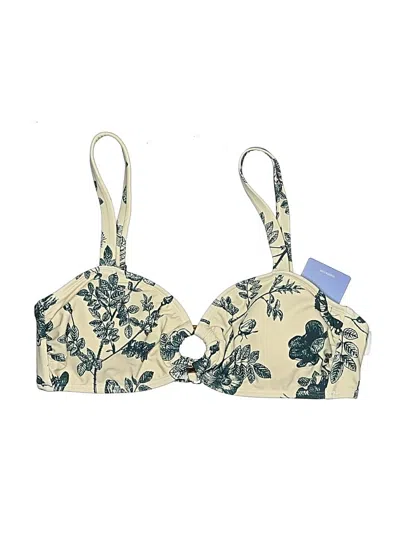 Cupshe Swimsuit Top Ivory Floral Pattern Swimwear In Multi