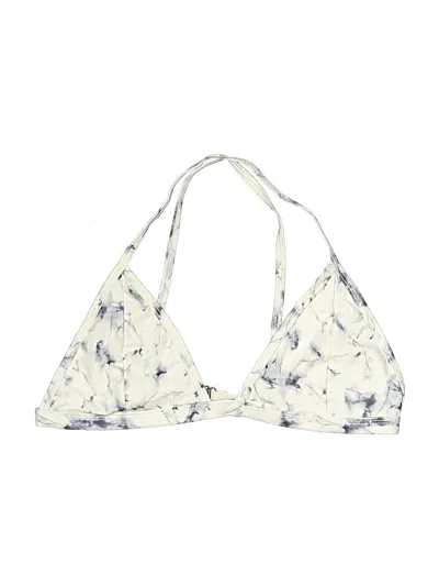 Pre-owned Cupshe Swimsuit Top Ivory Print Pattern Swimwear