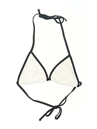 Cupshe Swimsuit Top Ivory Solid Pattern Swimwear In White