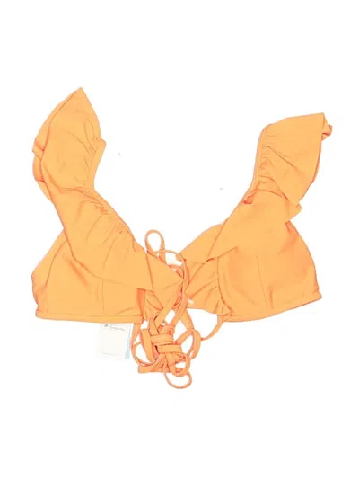 Cupshe Swimsuit Top Orange Solid Pattern Swimwear