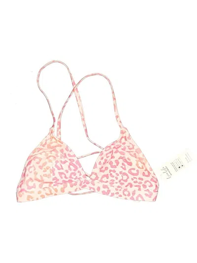 Pre-owned Cupshe Swimsuit Top Pink Animal Print Pattern Swimwear
