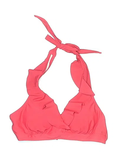 Pre-owned Cupshe Swimsuit Top Pink Solid Pattern Swimwear
