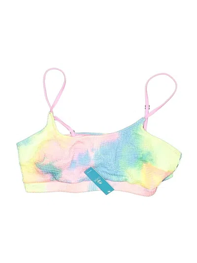 Pre-owned Cupshe Swimsuit Top Pink Tie-dye Pattern Swimwear