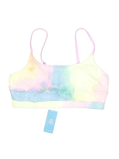 Cupshe Swimsuit Top Pink Tie-dye Pattern Swimwear In Transparent