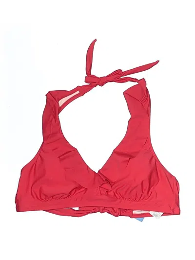 Cupshe Swimsuit Top Red Solid Pattern Swimwear