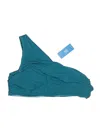 Cupshe Swimsuit Top Teal Solid Pattern Swimwear In Teal