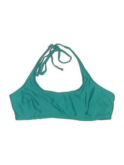 Cupshe Swimsuit Top Teal Solid Pattern Swimwear In Green
