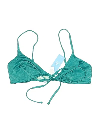 Pre-owned Cupshe Swimsuit Top Teal Swimwear
