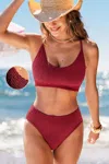 Cupshe Tangerine Tide Red Bikini Set In Red