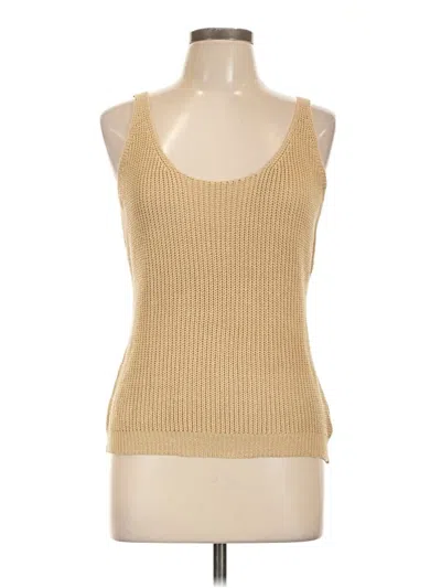 Pre-owned Cupshe Tank Top Tan Strapless Neckline Tops In Brown