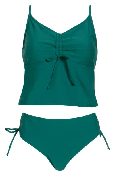 Cupshe Tankini Two-piece Swimsuit In Green