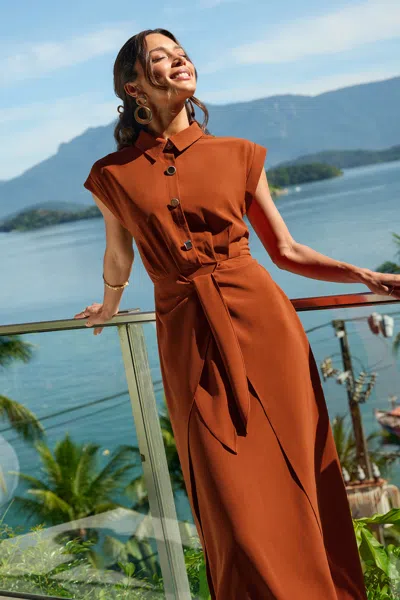 Cupshe Tawny Orange Maxi Dress