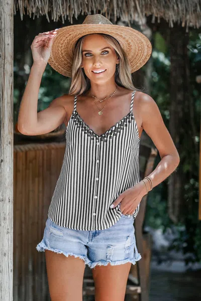 Cupshe That's For Shore Striped Top In Multi