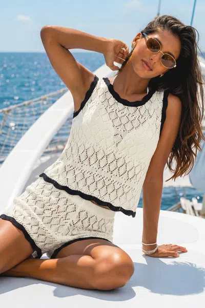 Cupshe Tide's Turning White Cover-up Top
