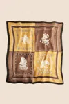 Cupshe Tied In Satin Ornate Scarf In Brown