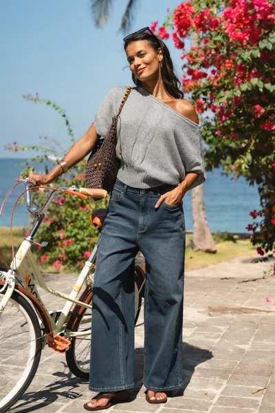 Cupshe Time Flies Grey Knit Top