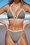Cupshe Tiramisu Bikini Set In Gray