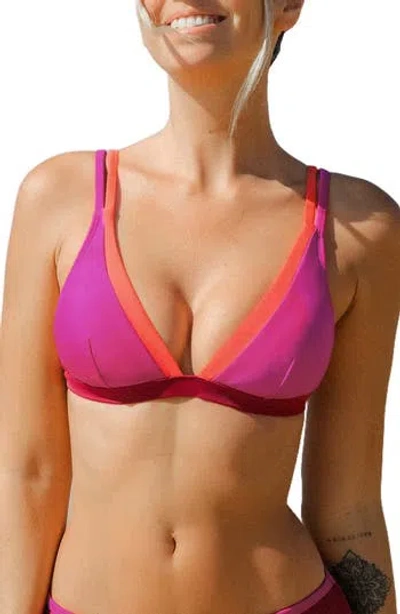 Cupshe Triangle Bikini Top In Pink