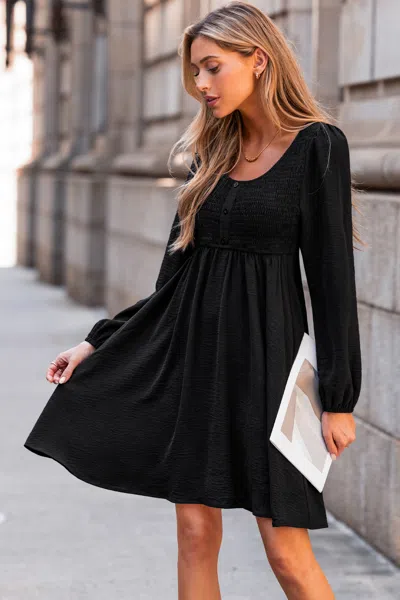 Cupshe Tried & True Black Mini Dress