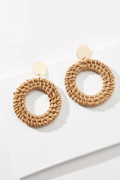 Cupshe True Warmth Straw Earrings In Brown