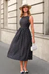 Cupshe Try Me Polka Dot Maxi Dress In Black