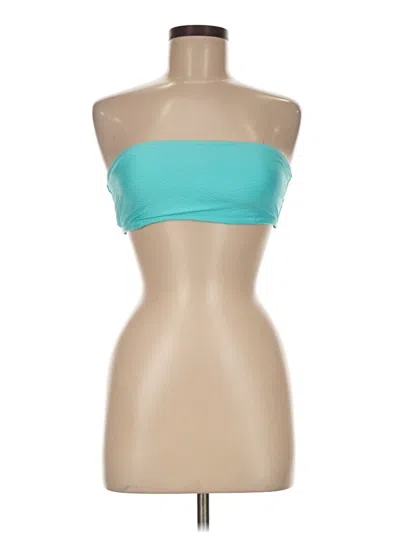 Pre-owned Cupshe Tube Top Teal Strapless Neckline Tops