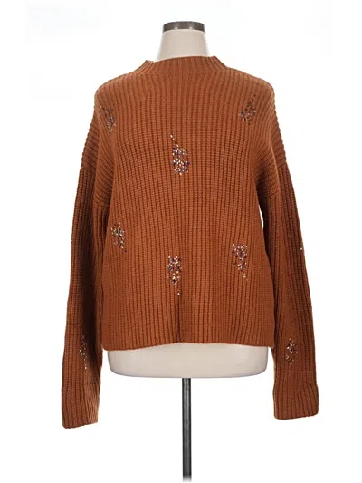Pre-owned Cupshe Turtleneck Sweater In Brown