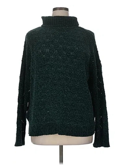 Pre-owned Cupshe Turtleneck Sweater In Green