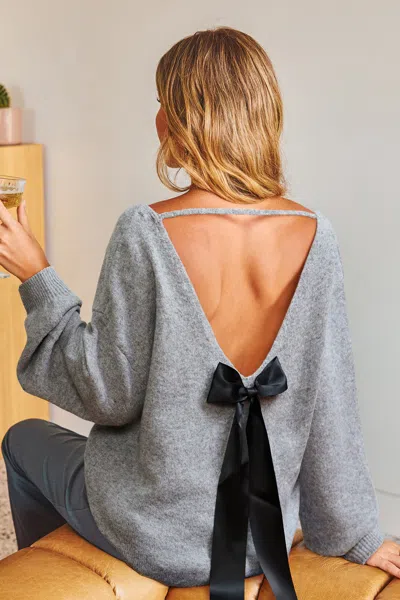 Cupshe Twilight Drive Grey Sweater