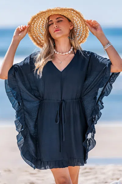 Cupshe Twirl-worthy Blue Cover-up Mini Dress