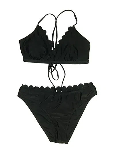 Pre-owned Cupshe Two Piece Swimsuit In Black