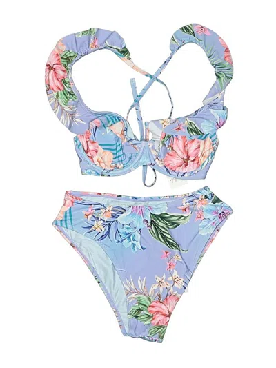 Pre-owned Cupshe Two Piece Swimsuit In Blue