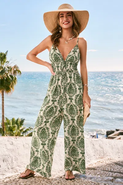 Cupshe Type A Ornate Jumpsuit In Green
