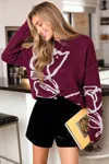 Cupshe Unapologetic Queen Red Sweater In Burgundy