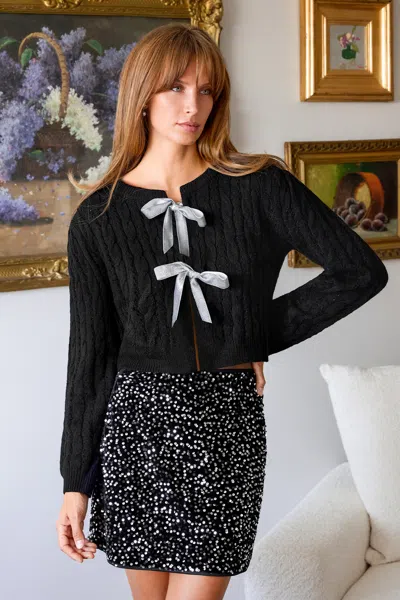 Cupshe Under The Moon Black Cardigan