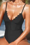Cupshe Under The Sun Tummy Control One-piece Swimsuit In Black