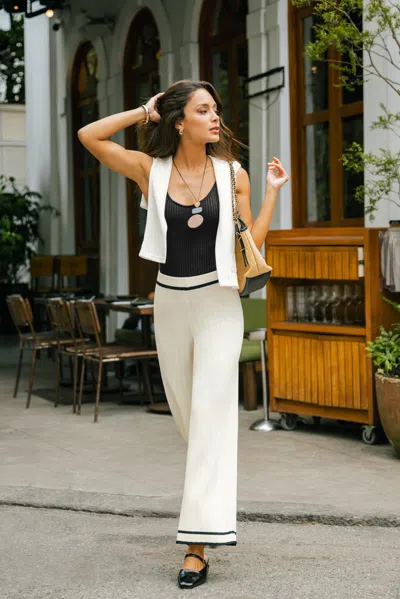 Cupshe Under Wraps Beige Pants In White