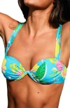 Cupshe Underwire Bikini Top In Blue