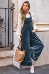 Cupshe Velvet Nights Blue Jumpsuit