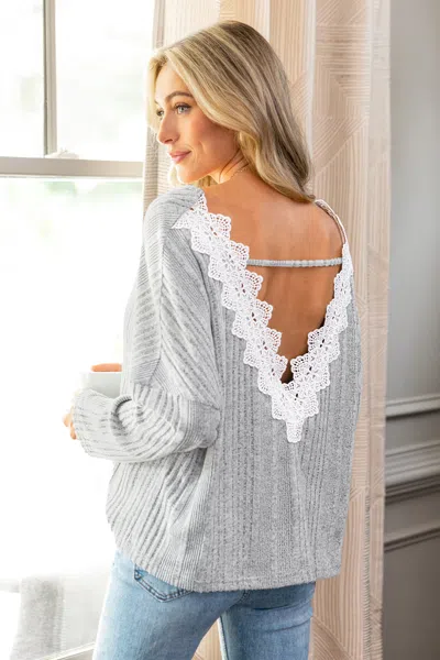 Cupshe Vibe Check Grey Top