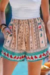 Cupshe Vibrant Flow Ornate Shorts In Multi