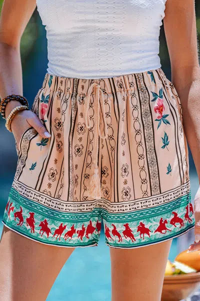 Cupshe Vibrant Flow Ornate Shorts