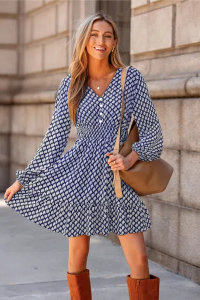 Cupshe Vintage Whispers Ornate Mini Dress In Multi