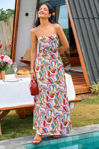 Cupshe Virtual Paradise Abstract Maxi Dress In Multi
